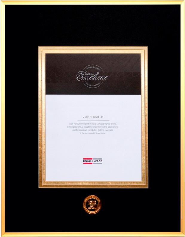 Royal LePage� Award of Excellence� - Lifetime